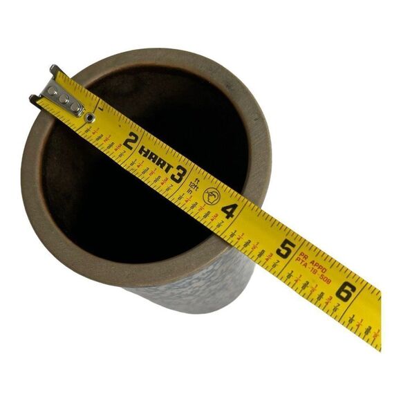 Vintage Spongeware Blue Pottery Planter Canister Container Utensil Holder - Picture 5 of 5